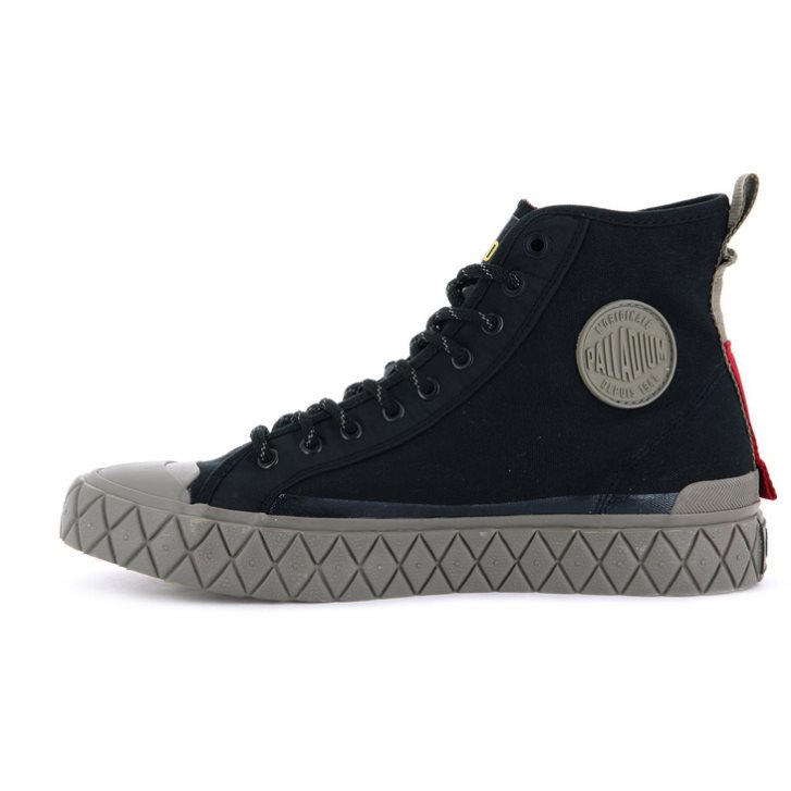 Baskets Palladium Palla Ace Supply Mid High Tops Femme Noir | FR BYF064J